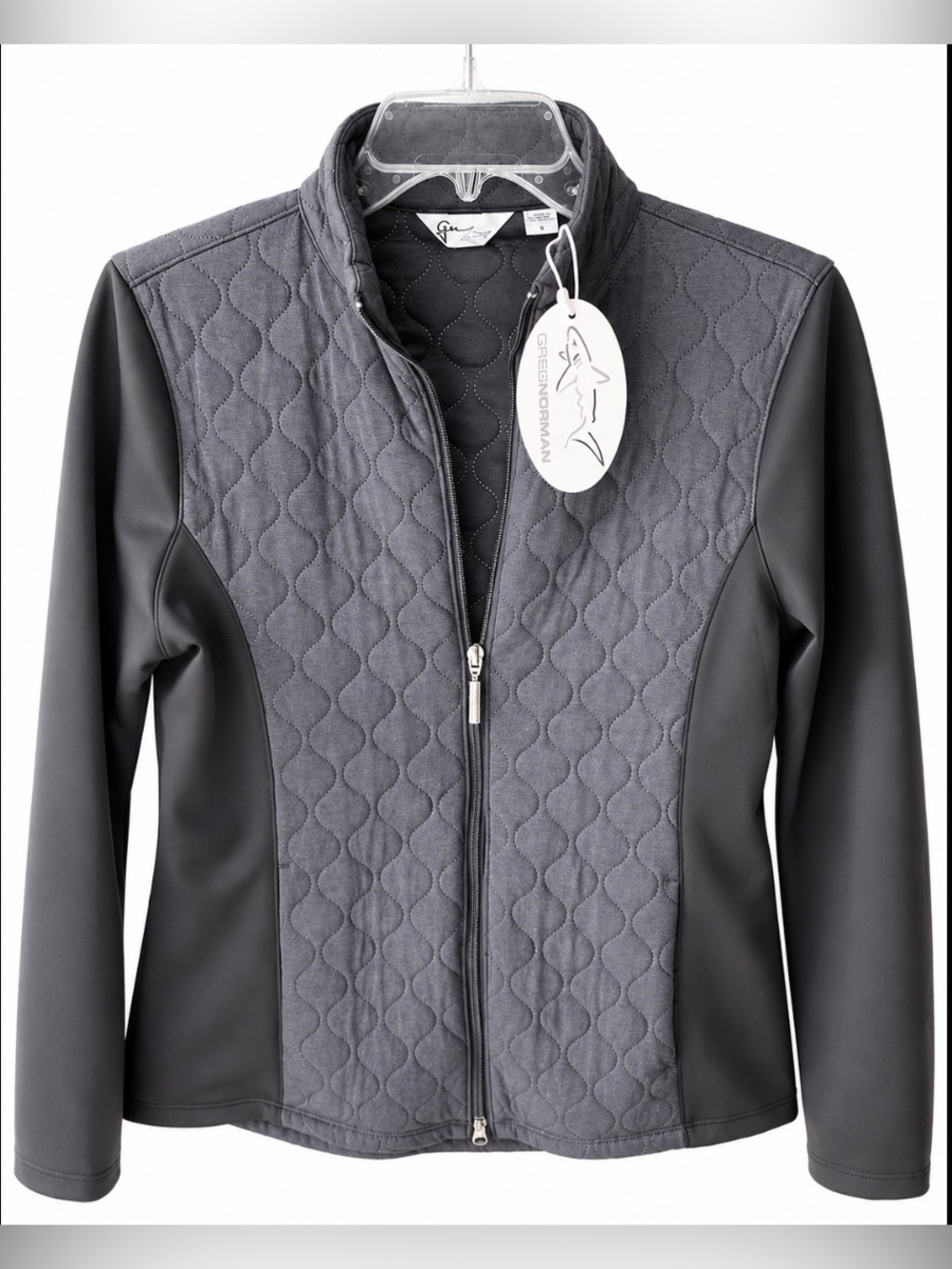 Greg Norman Women's Quilted Knit Jacket Size M NWT